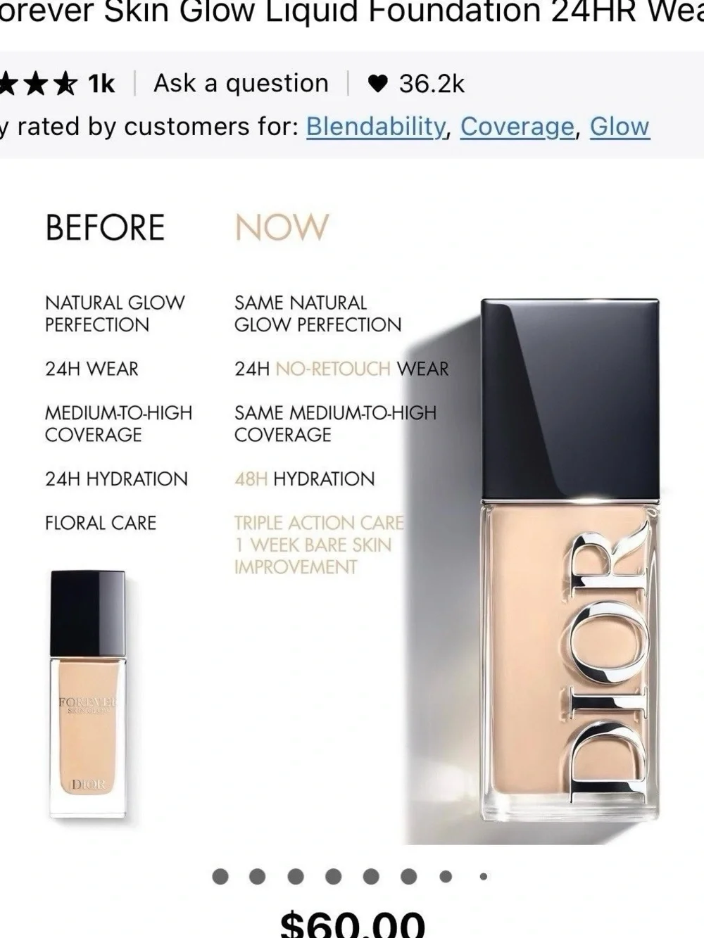 4WO Dior Forever Skin Glow Foundation
